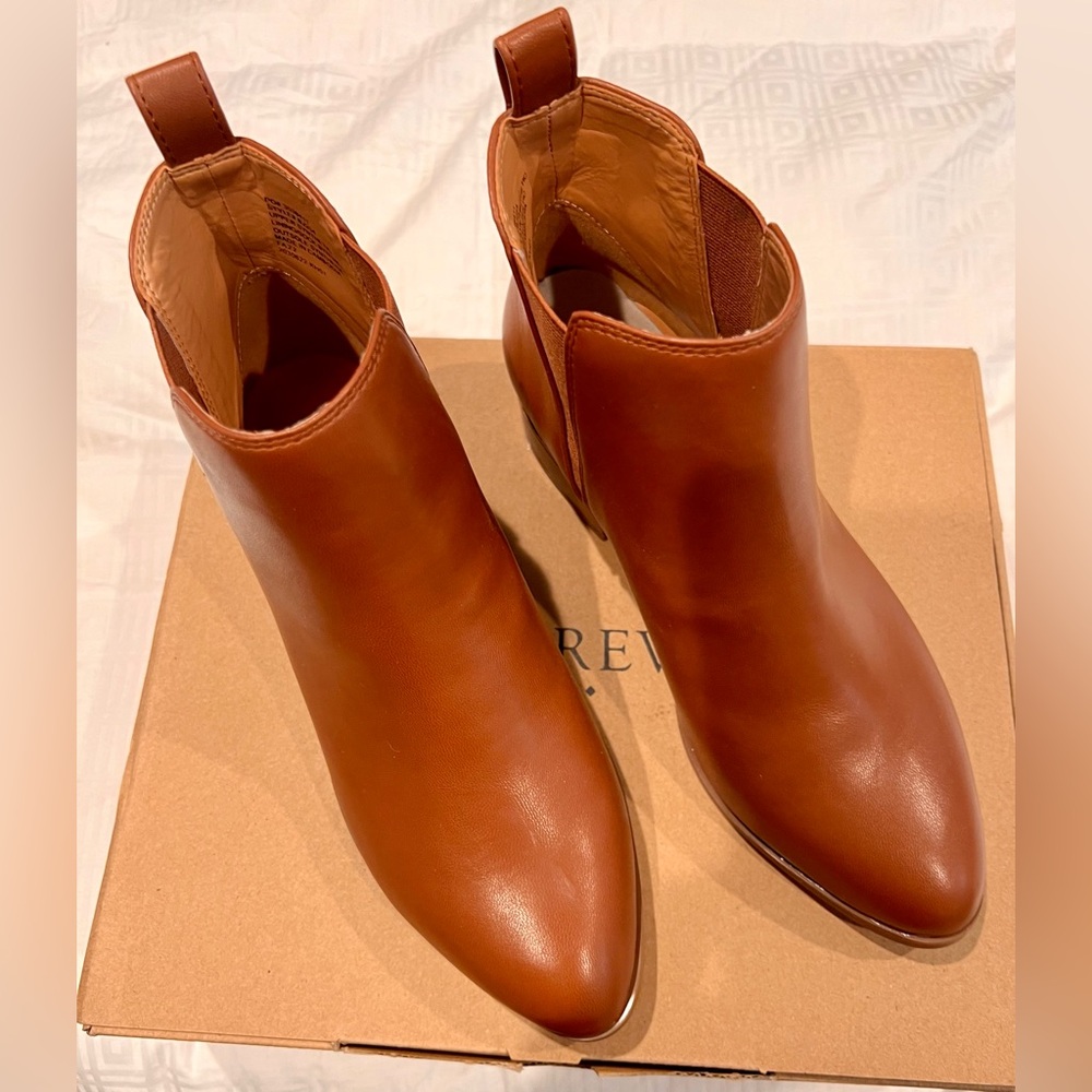 J.Crew Chelsea style brown ankle boots